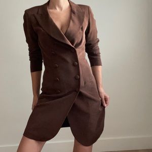 Vintage silk blazer dress